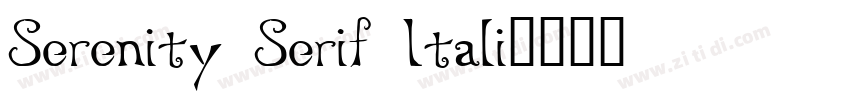 Serenity Serif Itali字体转换